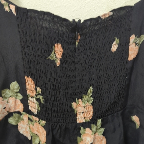 NWT REFORMATION Pink floral black mini Cocktail party Beach sundress size 8 - Picture 6 of 11